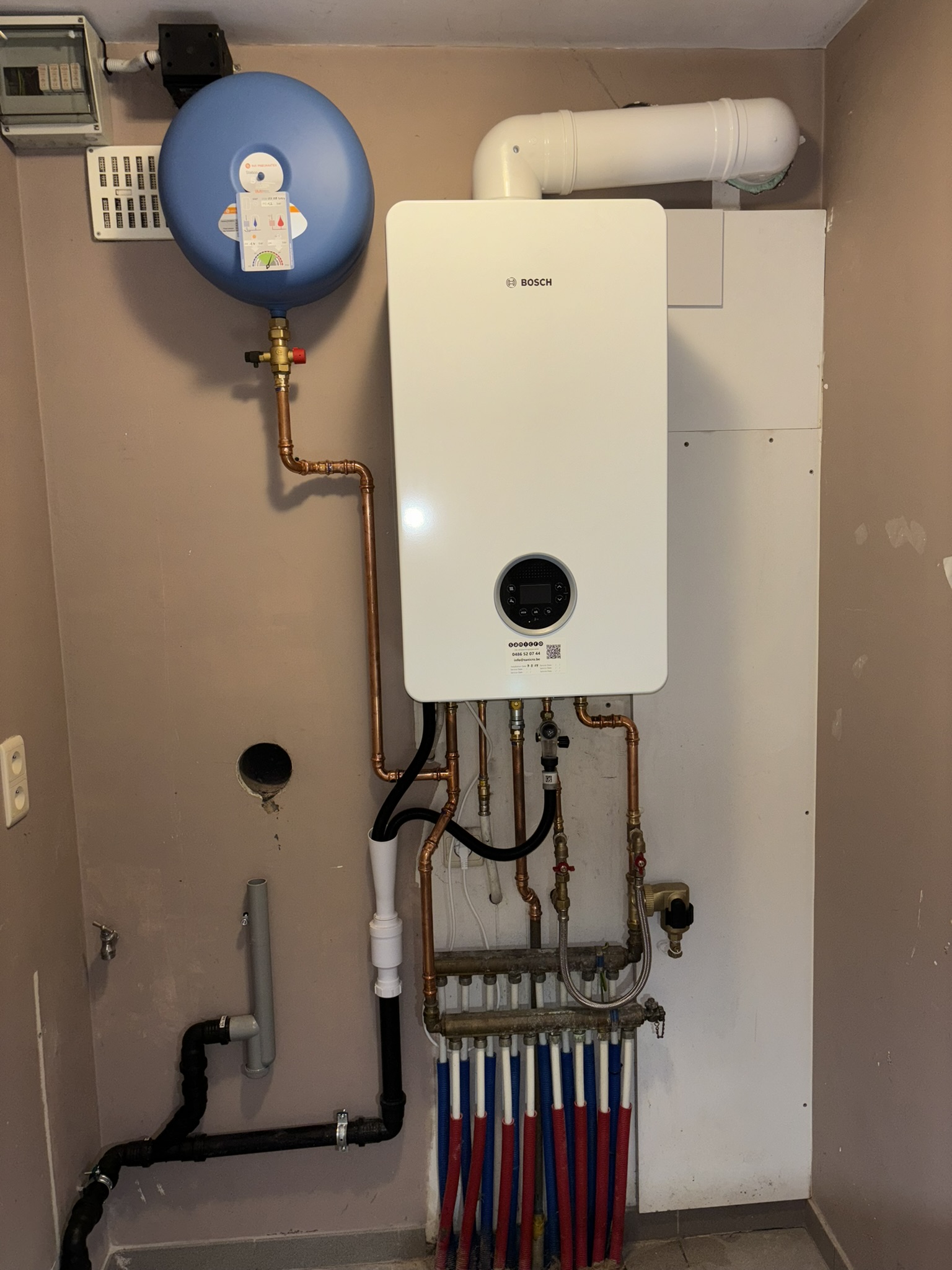 Verwarming installatie Nijlen — realisatie 6 | Sanicro